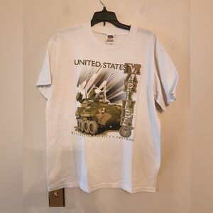 Vtg 90's usmc marines T-Shirt Mens large white Dept. Of The Navy Freedom